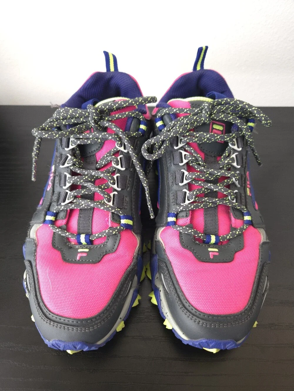 Fila Women's Sneaker Oakmont TR Trail Hiker Running Shoes Hot Pink Gray Blue 7.5